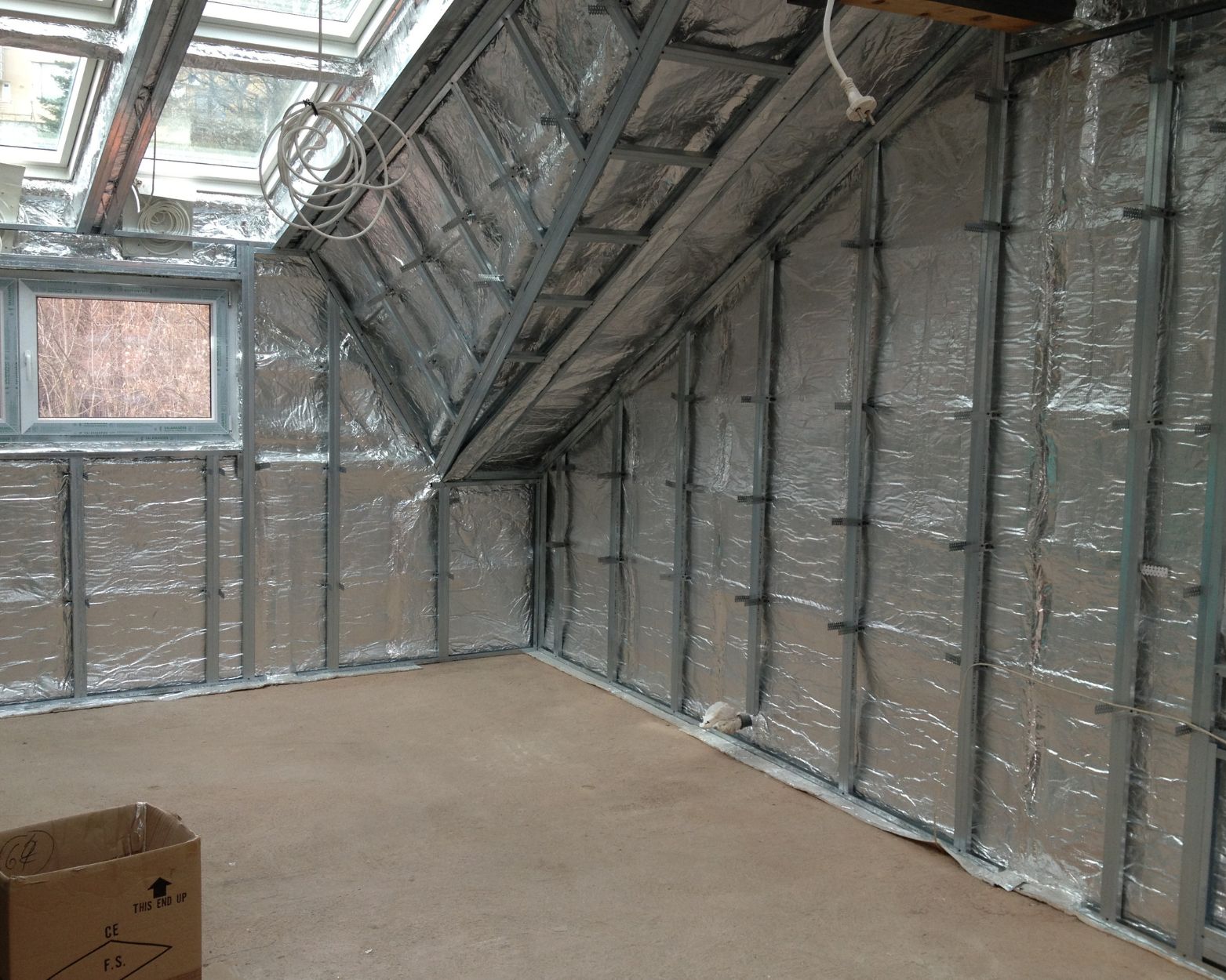 EKOshield Pro monteret i rum